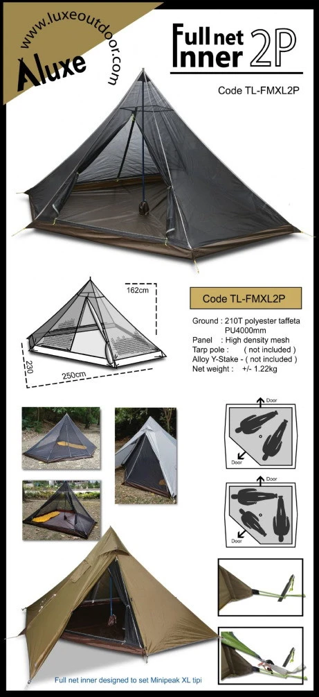 Luxe Outdoor Full Net Inner 2P 4 Luxe Outdoor Full Net Inner 2P – Image 2