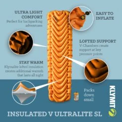 Klymit Insulated V Ultralite SL -TrekAbri Boutique matelas klymit insulated static v lite 03 1
